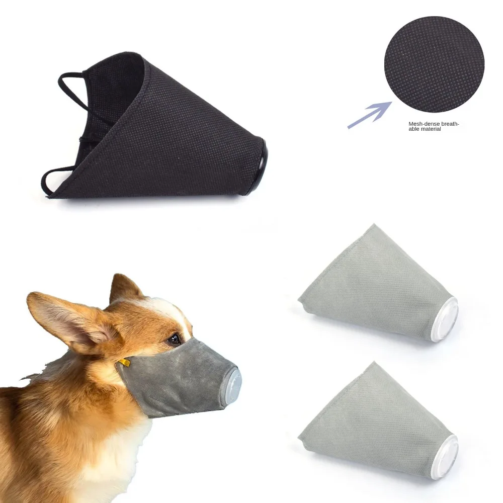 Adjustable Dog Anti-fog Haze Mouth Mask Air Filter Breathable Dog Respirator Muzzle Reusable Dog Face Mask Small To Large Dogs