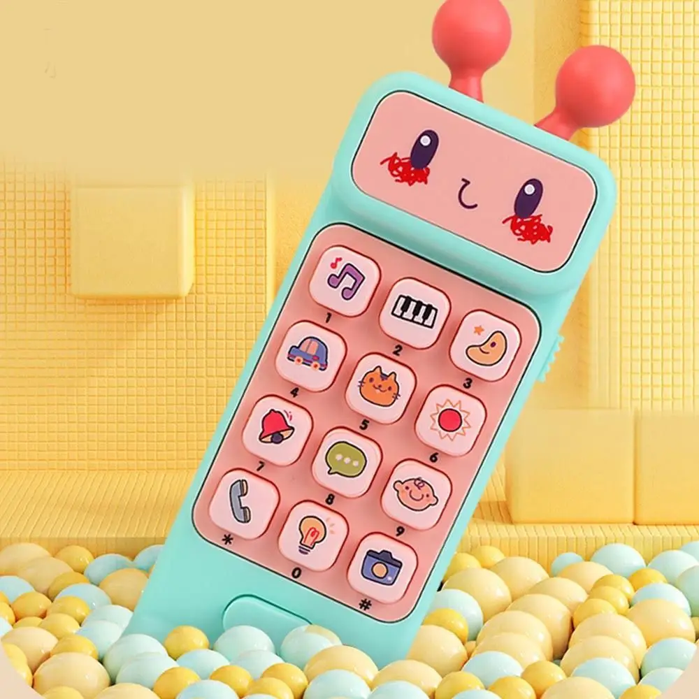 Available in Three Colours Baby Phone Toy ABS Teether Infant Early Educational Toy Simulation Fake Phone Voice Toy