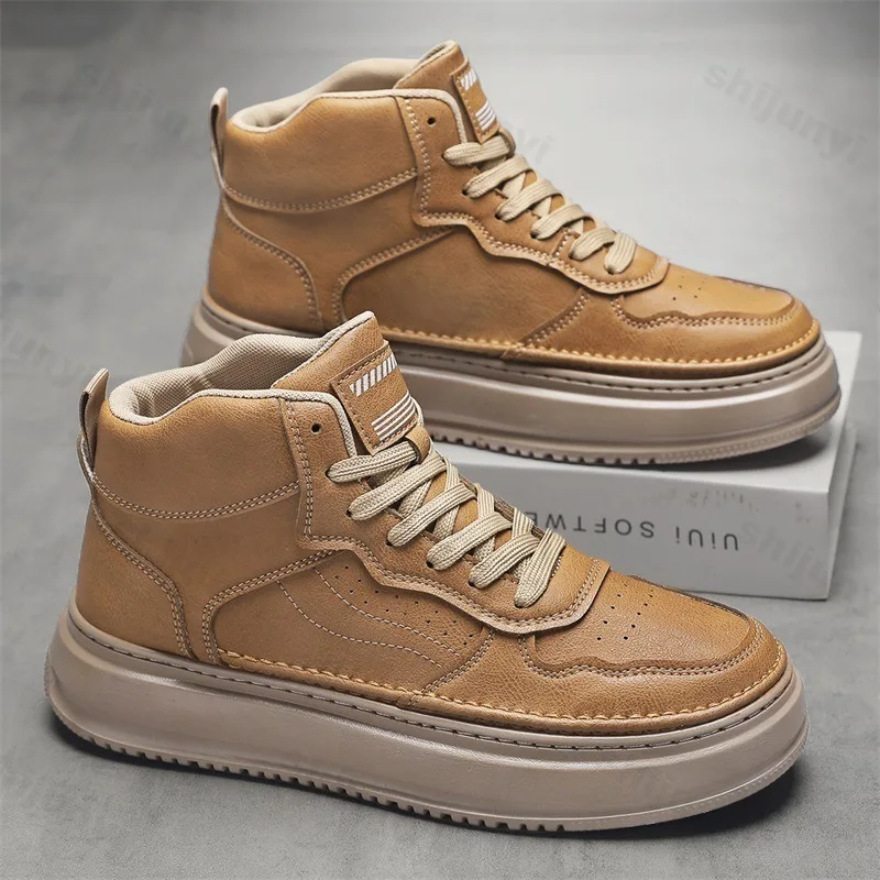 

Men's Ankle Boots 2025 Autumn Thick Soled Comfortable Anti Slip Outdoor Sports Shoes Fashion Platform Casual Shoes Zapatillas