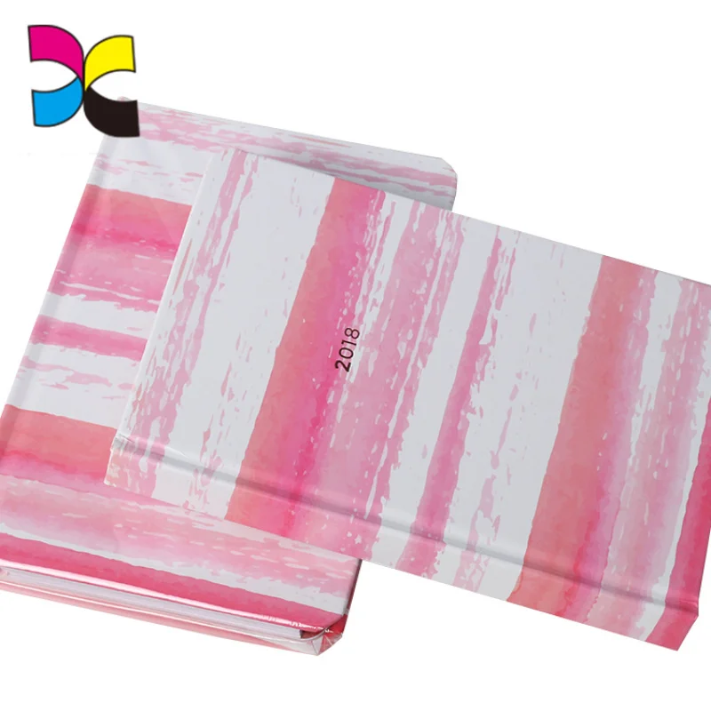 Personnalisé. A4 A5 B5 A6 taille bas prix usine fabrication impression couleur Journal relié cahier à couverture rigide