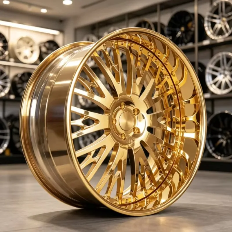 【2026】2/3-Piece Custom Forged Aluminum Alloy Wheels Big Lip PCD 5x120/114.3/112 Chrome Brushed Rims 16/17/18/19/20/21/22/23/24 I