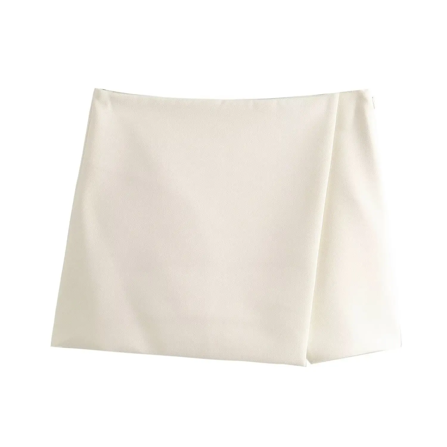 Women's Temperament Versatile Asymmetrical Mini Skirt Retro High Waist Zipper Women's Short Skirt Women Mujer2024 Summer Fashion