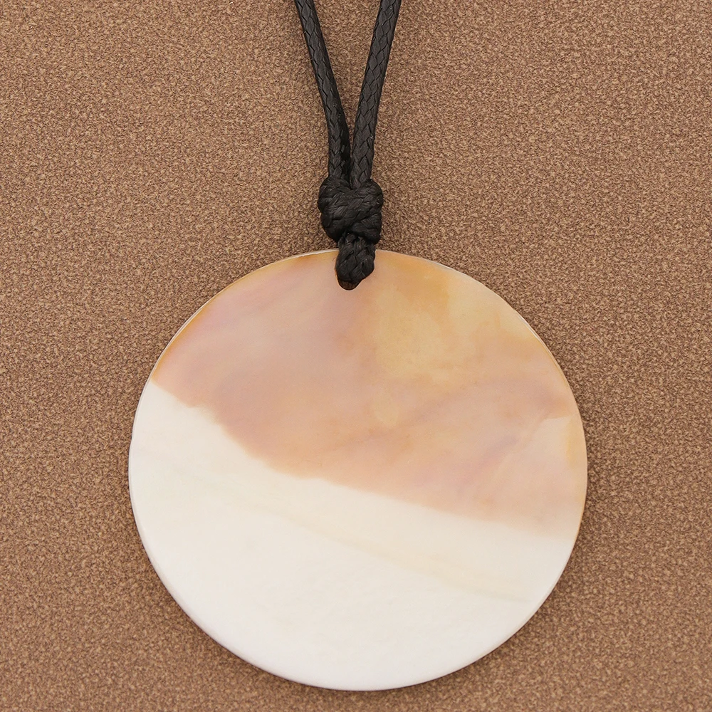 1 x Natural White Shell Pendant Necklace Simple Irregular Shape Pendant Necklace for Women Jewelry Necklace Length