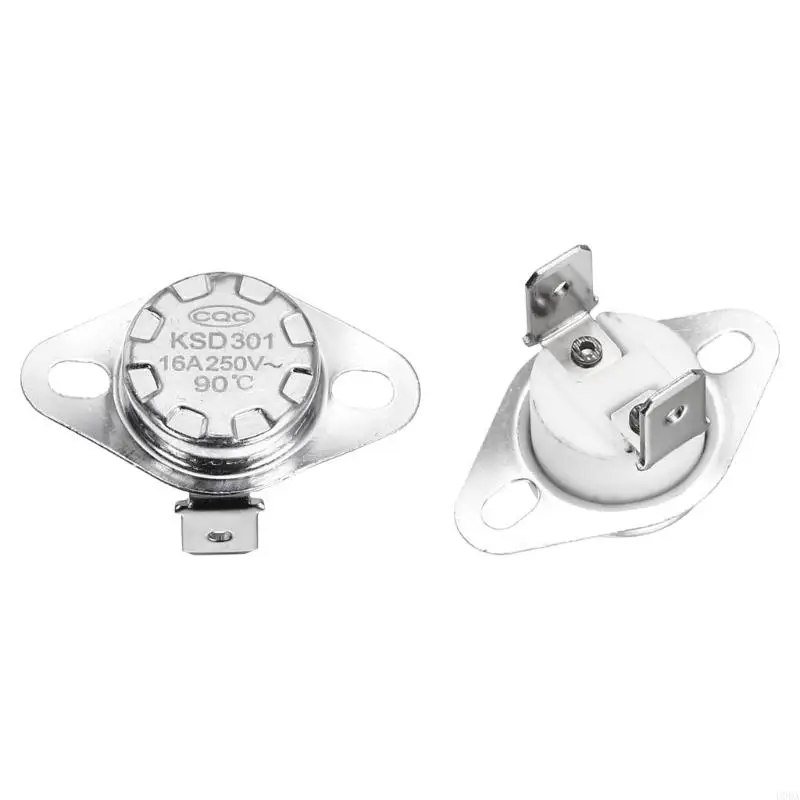 Temperature Sensors Switches 90°C 250V 16A NC Bimetal Thermostats Quickly Response Compatibility with Heaters Dryers