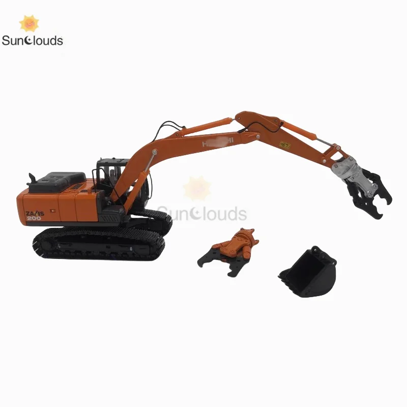 For HITACHI Excavator Demolition Clamp ZX200 -5A ZX210 -5 ZX250 -5 Alloy 1:50 Scale Die Cast Model Toy Car & Collection Gift