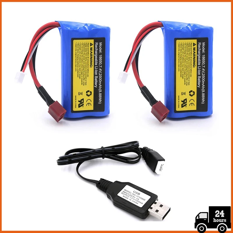 Youme Lipo 2S 7.4V 2500mAh Battery for SCY-16101-16102-16103-16201-16301 SCY-16302 SCY-16303 RC truck spare parts