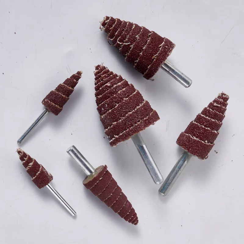 

Cone Shape Mounted Point Grinding Head Sandpaper Flap Sanding Wheel 80-600Grit With 3mm/6mm Shank Polishing Abrasive Tool