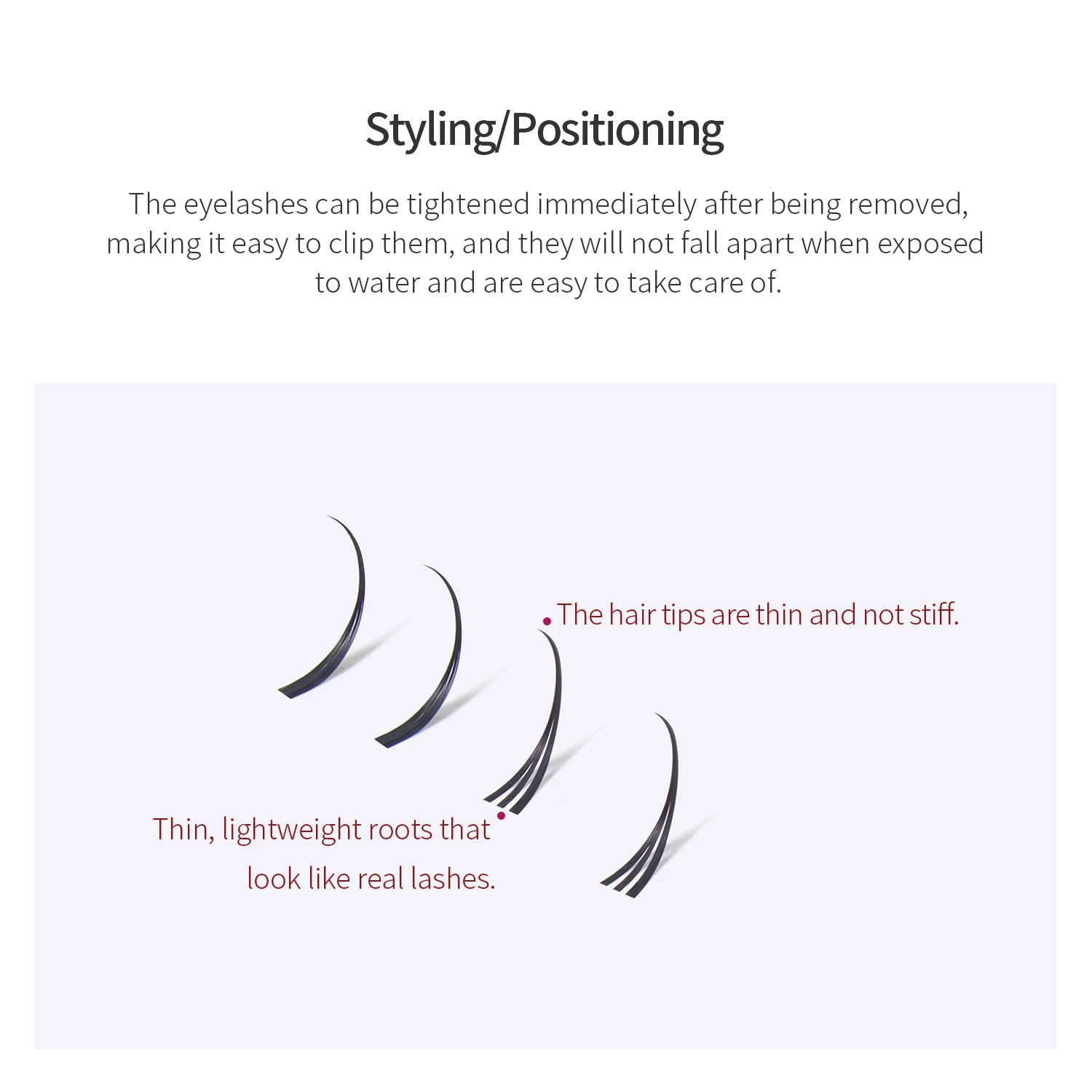 GLAMLASH Manga Wispy Eyelash Extension Premade Wet Lashes Flora Mink False Eyelashes Spike Cluster for Anime Cosplay Eye Makeup