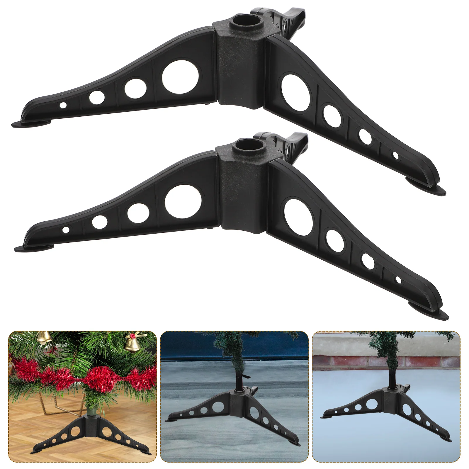 

4Pcs Sturdy Xmas Tree Support Rack Heavy-Duty ABS Material Easy Assembly Stand for Festive Decorations Christmas Tree Stand