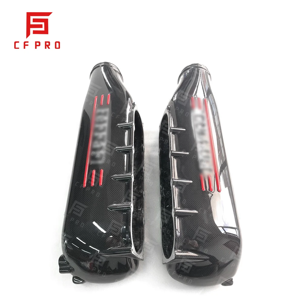 Professional Manufacturer Car Modified Accessories Carbon Fiber Glossy Engine Air Intake Cover For Ferrari 458 Air Intakes Pipe