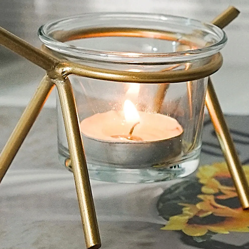 

2 Pcs Holder Reindeer Golden Elk Stand Christmas Table Decoration Candleholder