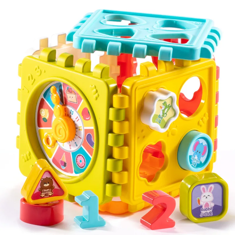 Baby Aktivität Cube Spielzeug Form Sortierung Kleinkind Frühen Lernen Pädagogisches Spielzeug Infant Erste Blocks Set Bunte Anzahl Sorter