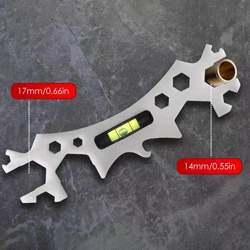 Universal Bathroom Wrench Universal Multi-Tool Wrench for Faucet Hex Nut Wrench with Horizontal Bar for Kitchen Sprinkler