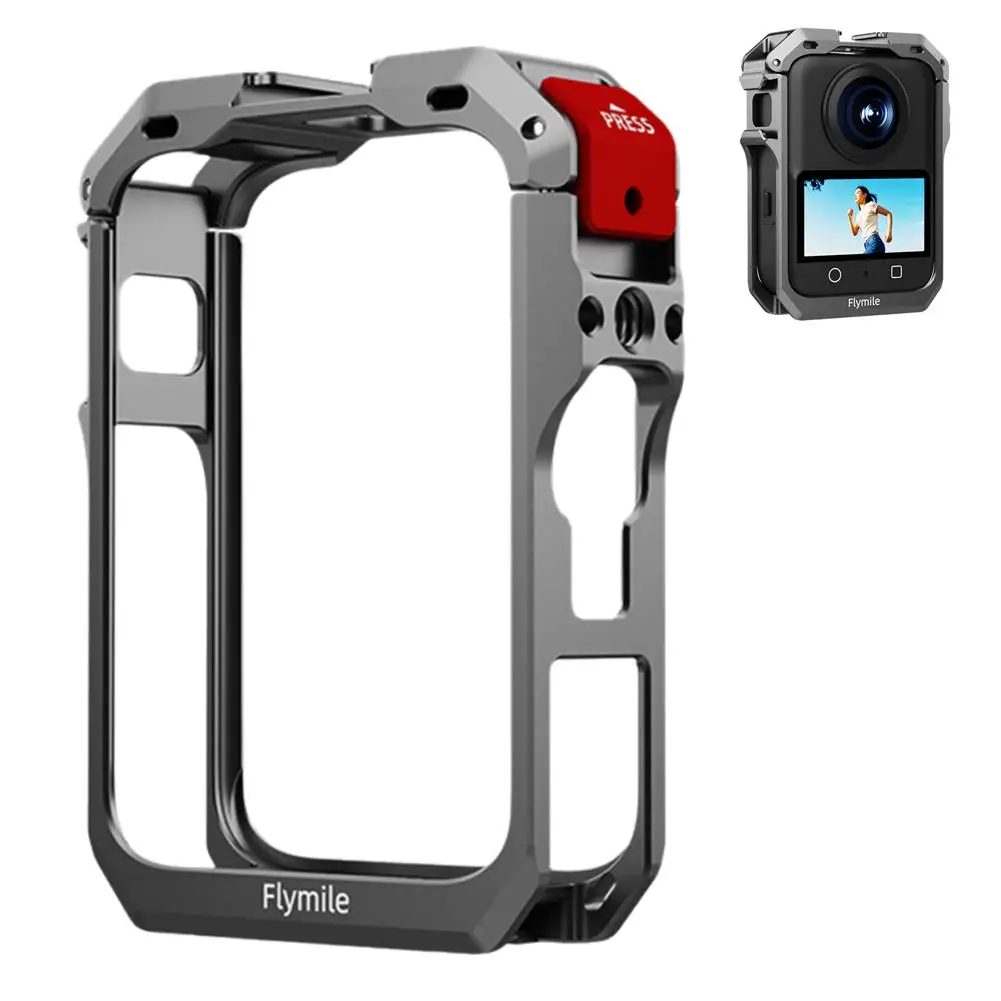 ل DJI Osmo 360 قفص معدني سبائك الألومنيوم إطار حماية كاميرا العمل تصاعد قذيفة مع الحذاء البارد و 1/4 "توسيع المواضيع #5