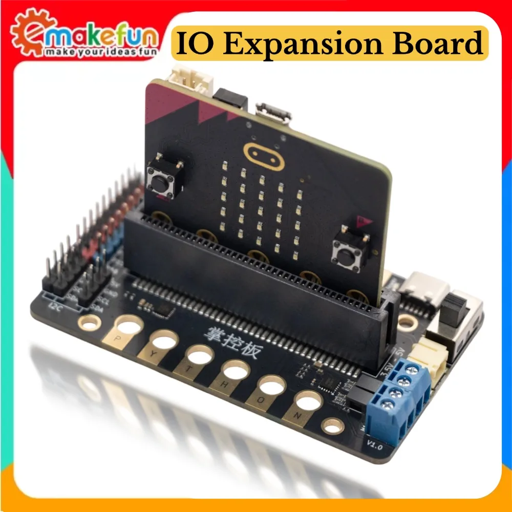 microbit-io-expansion-board-11-gold-plated-pins-2-motor-drivers-type-c-port-supports-33–5v-compatible-with-microbit-v1-v2