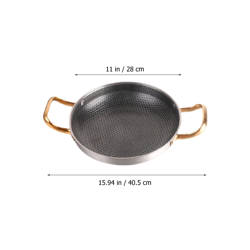 

Stainless Steel Honeycomb Frying Pan Non-Stick Skillet For Gas Electric Induction Stoves Lightweight Scratch Resistant Easy Flip