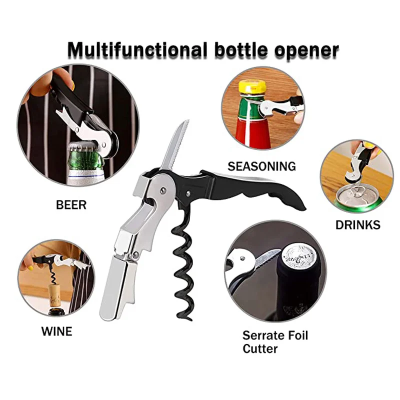 Professional Wine Opener,Bottle Opener For Beer or Wine,Waiters Corkscrew Wine Opener Waiters and Bartenders