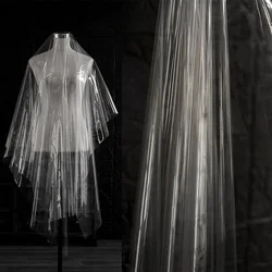 Transparent TPU Fabric Waterproof Raincoat Film Bag DIY Perspective Plastic Feeling Fashion Clothing Designer Fabric