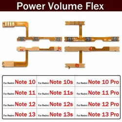 Power Switch On/Off Button Volume control Key Button Flex Cable For Xiaomi Redmi Note 10 10s 11 11s 12 12s 12 13 Pro Plus 4G 5G