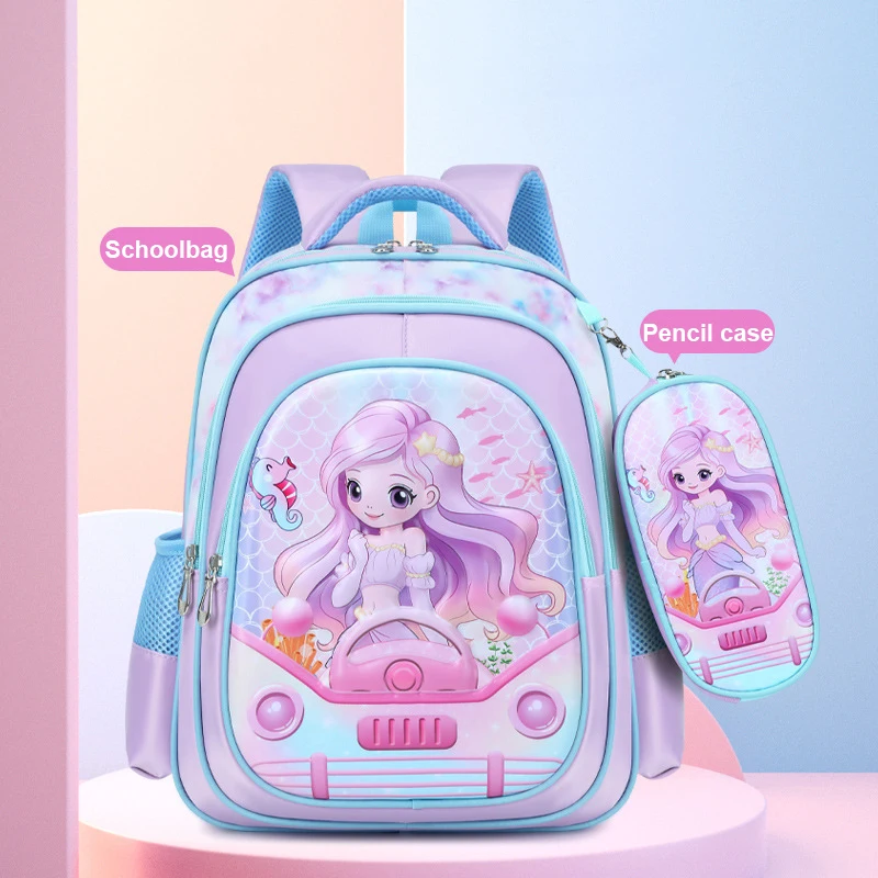 

Cartoon Kids Backpack Cute Schoolbag Pencil Case Set Mermaid Unicorn Astronaut Primary School Student's Schoolbag Boys and Girls