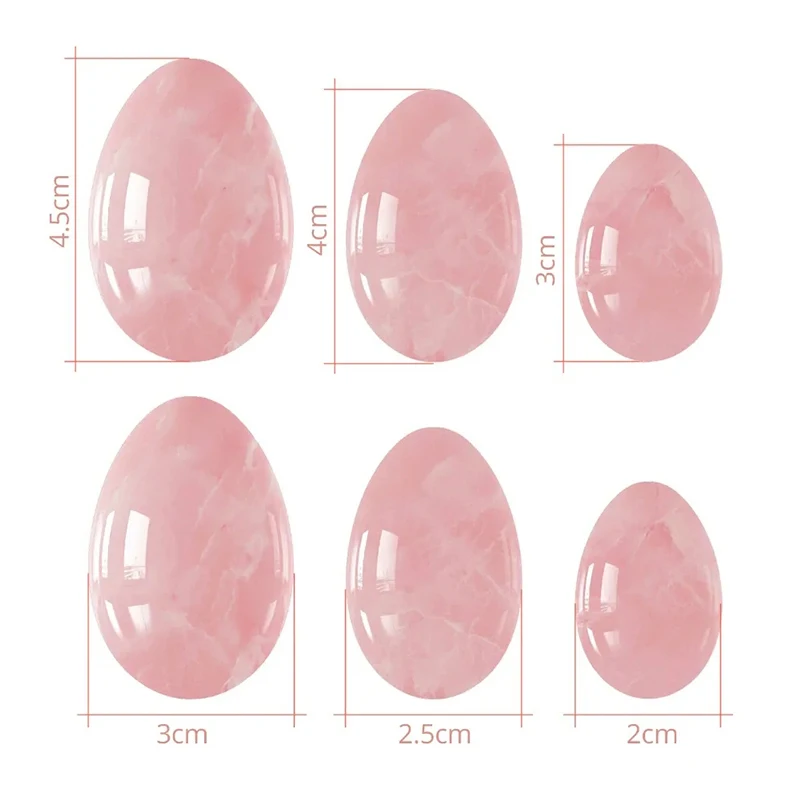 Yoni – œuf de Jade en Quartz Rose naturel pour femmes, boule de serrage des Muscles vaginaux, masseur de Jade, Kegel en cristal