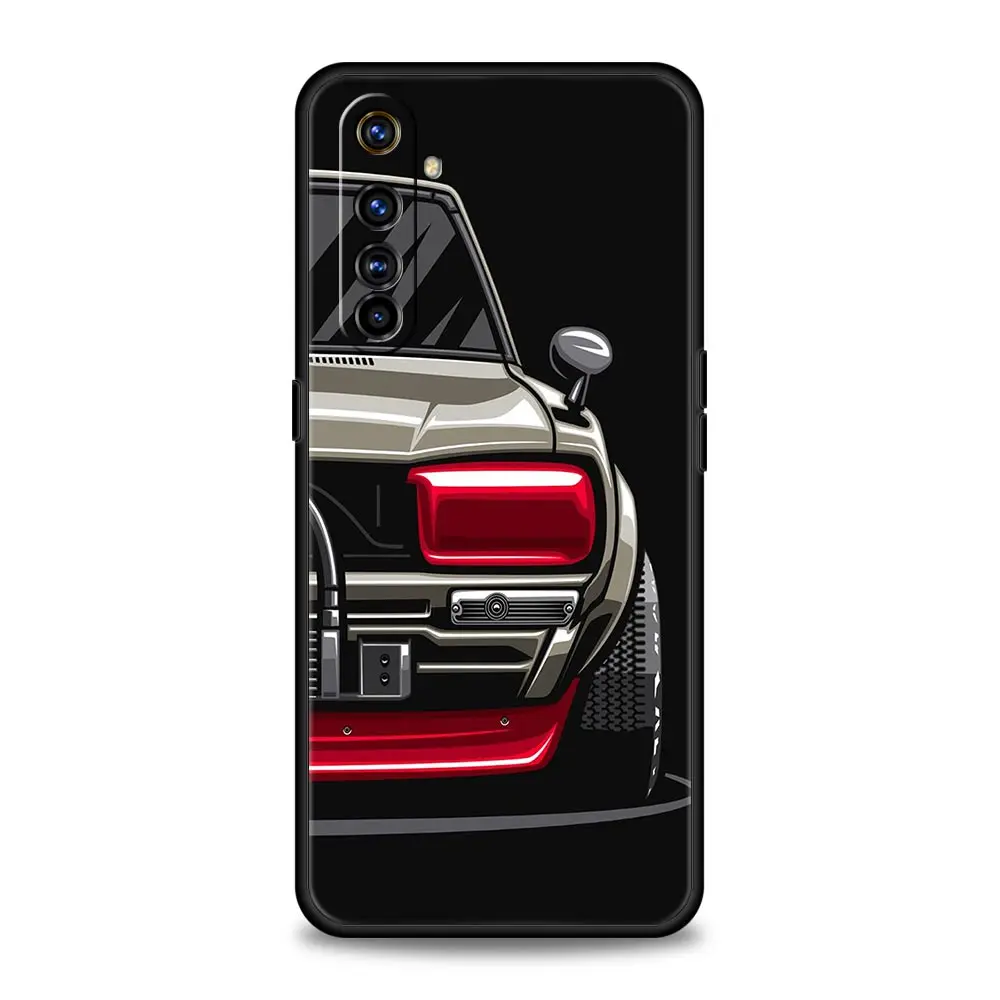 Japan JDM Sports Car For Realme GT Neo 2 3 3T Etui na telefon Realme 10 9 8 5G 7 6 GT2 Pro Plus 9i 8i C21 C11 C25 C35 Soft Cover