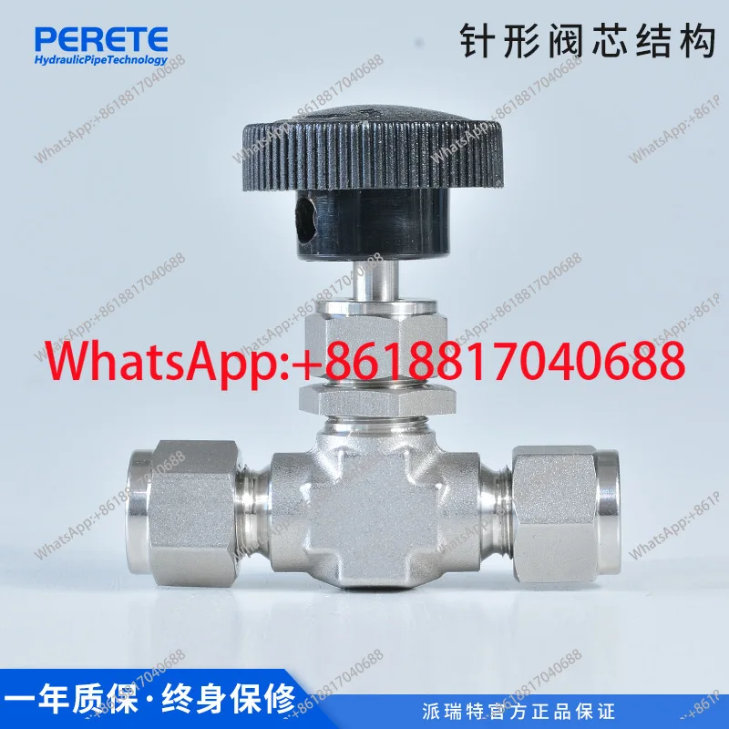 316 stainless steel die forging body card sleeve needle valve, instrument air source double card stop valve