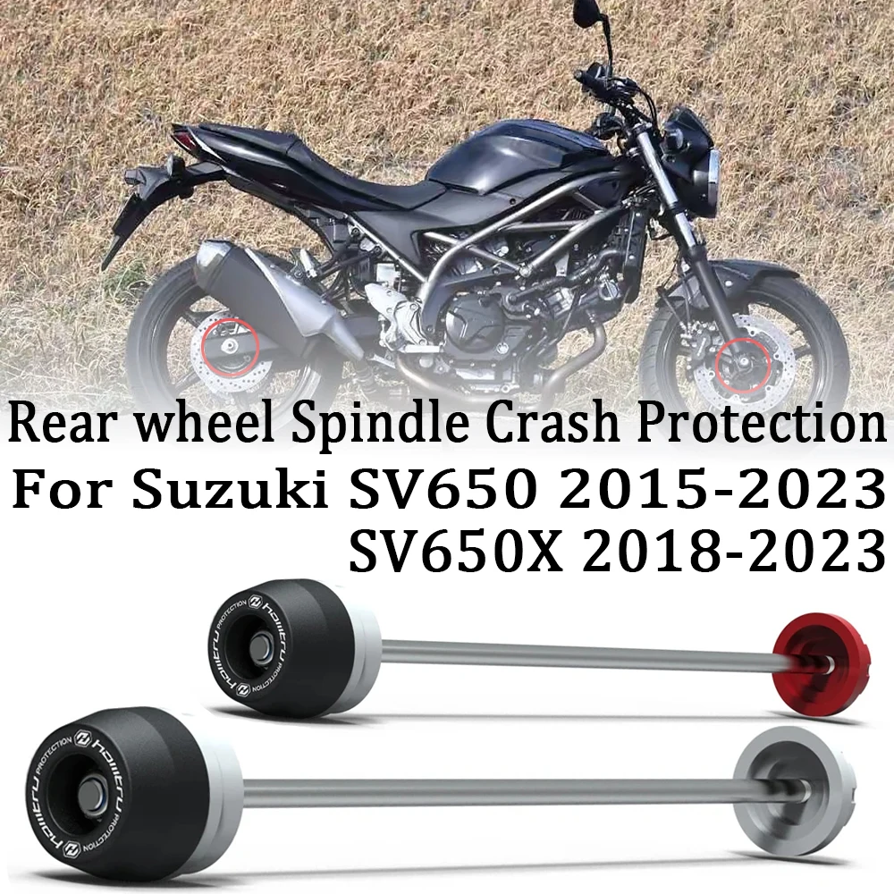 

For Suzuki SV650 SV-650 2015-2023 SV650X SV-650X 2018-2023 Motorcycle Front & Rear Axle Fork Crash Sliders Wheel Protection