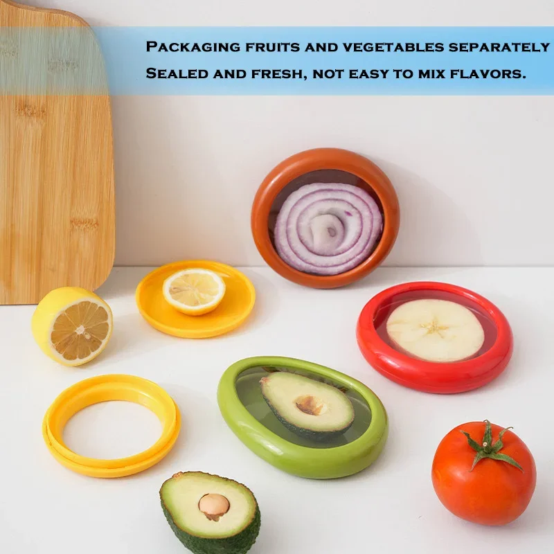 Transparent film sealed fruit preservation box, vegetable avocado lemon tomato preservation refrigerated sealed box image 2