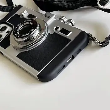 Kožené pouzdro s 3D retro kamerou Emily v Paříži pro iPhone 11 13 14 15 Pro Max 12 Mini XS XR X 7 8 Plus SE 2022 Příslušenství k iPhone 8 nejlepší prodej Pouzdro na telefon Emily v Paříži - №2