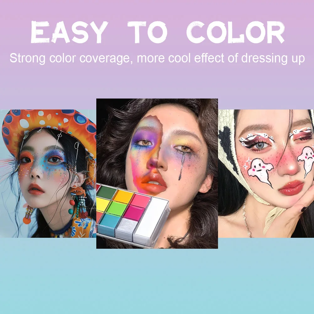 水溶性メイクアップパレット、水活性化アイライナーパレット、20色のフェイスペインティングアイライナーメイクアップ、アート、ハロウィーン、カーニバル