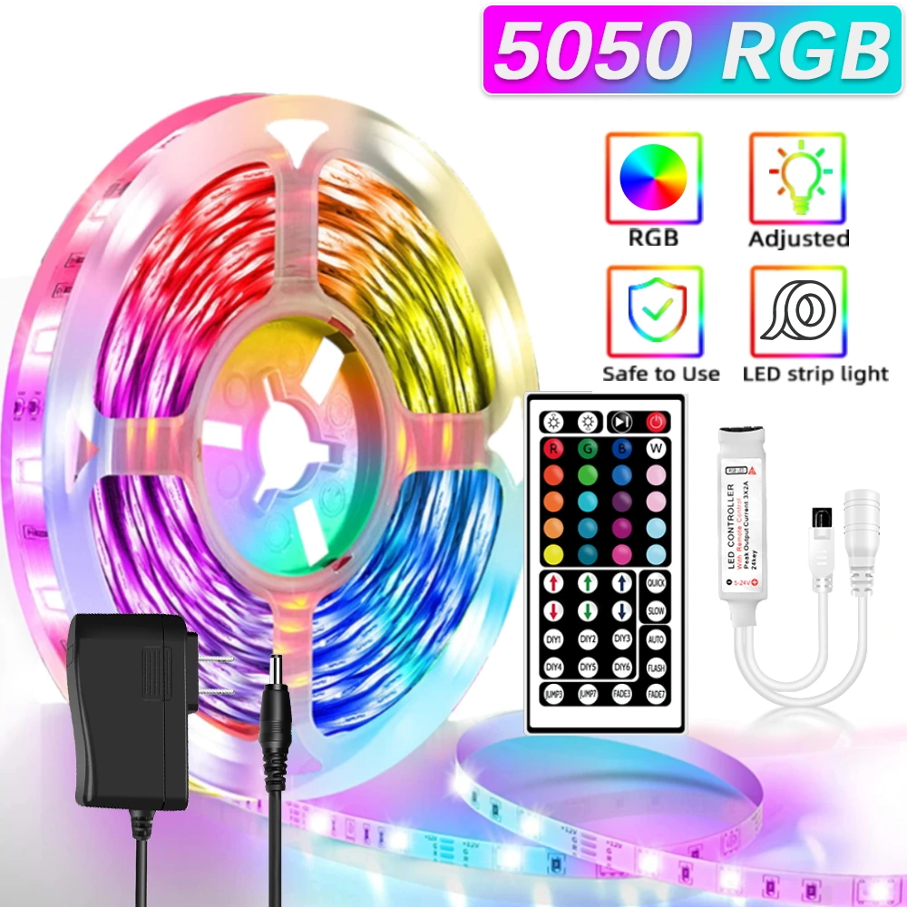 44 key 65.6ft/20m5050RGB strip light, 30D DC LED party decorationChristmas/Halloween party atmosphere light decoration lighting