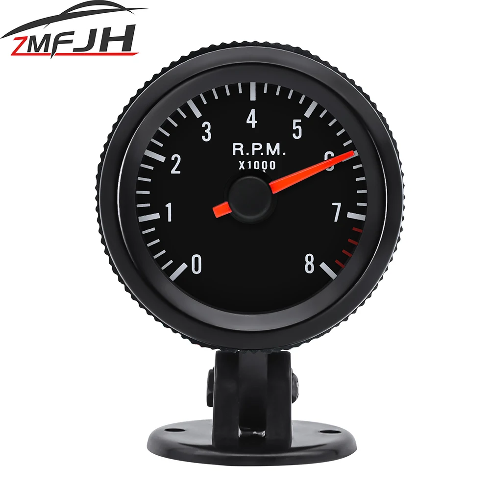 مقياس سرعة السيارة مع إضاءة خلفية ليد زرقاء ، دورة في الدقيقة ، مقياس بنزين ، إكسسوارات سيارة ، 1-8 أسطوانات ، 0-47 ، 52 #1