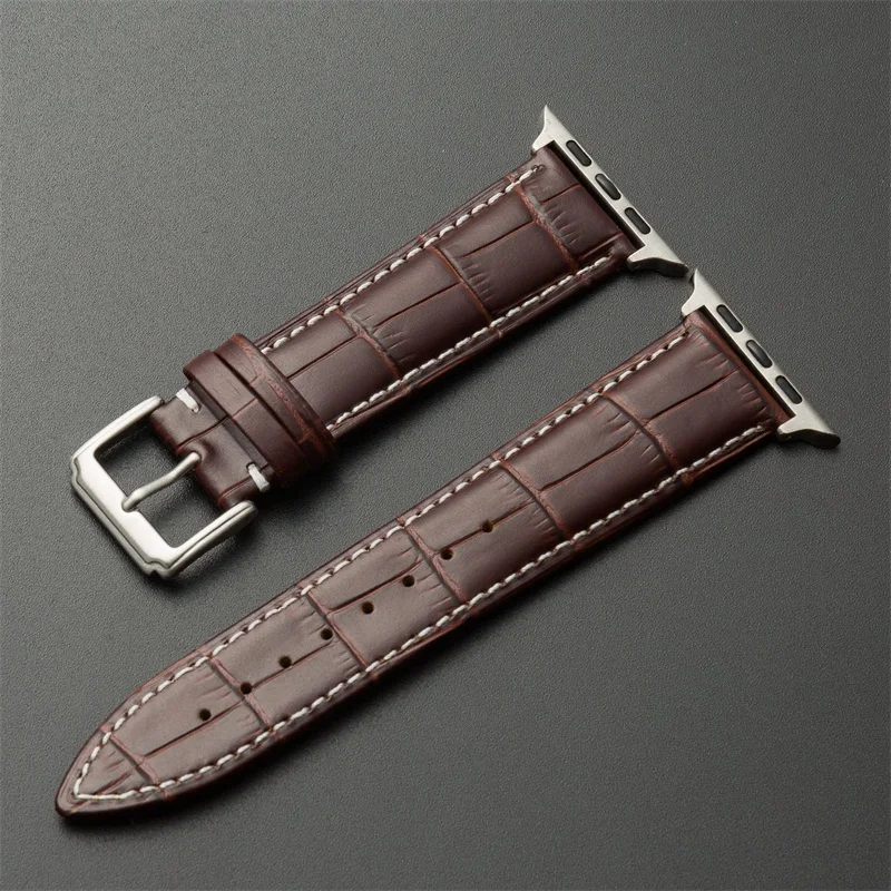 Hochwertiges Lederarmband für Apple Watch Band Ultra 3 2 49mm für iWatch Serie 11/10/9/8/7/SE/6/5/4/3/2 42 38 44 40 45 46 41mm