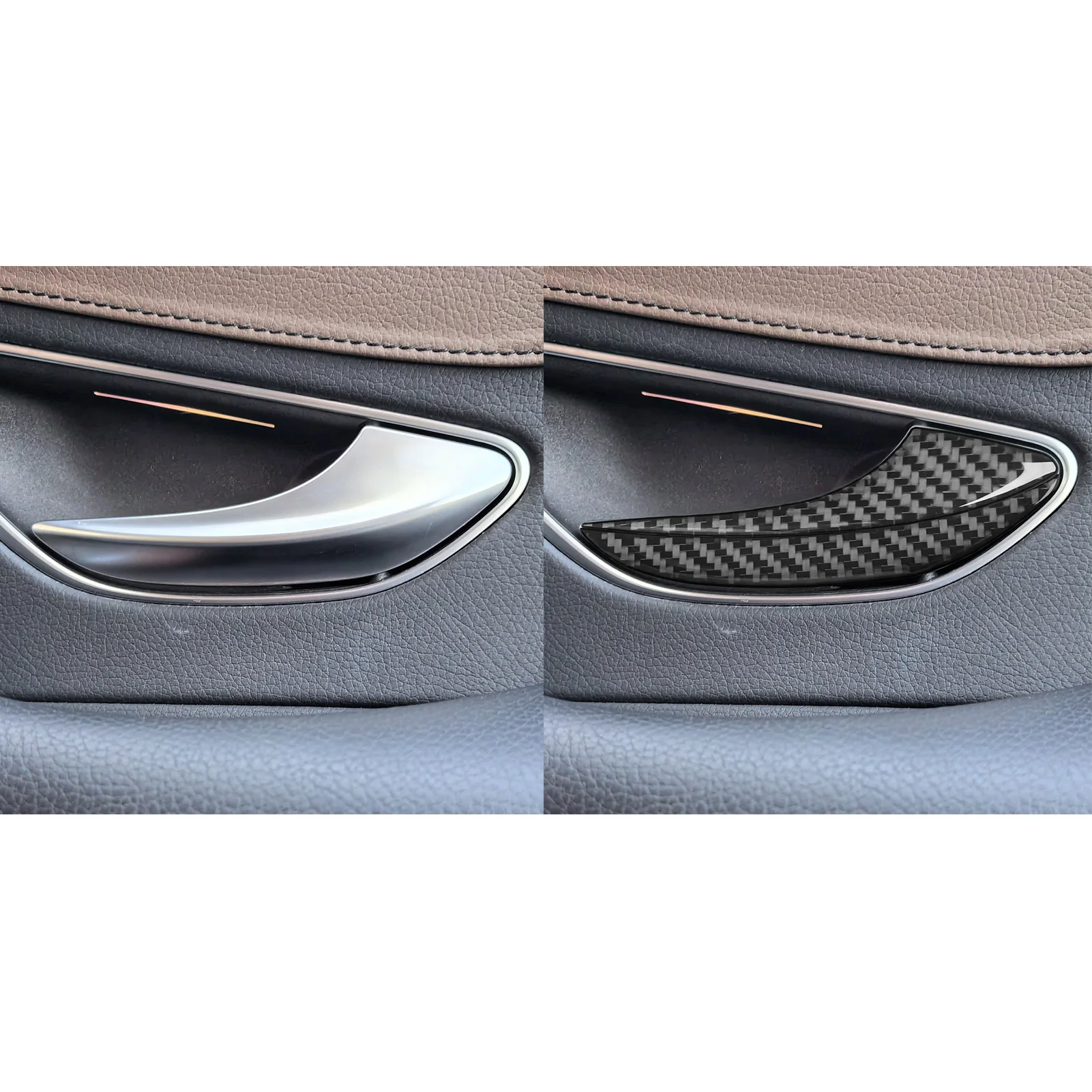 For Benz Maybach S Class 2013-2020 Carbon Fiber Door Switch Handle Panel Trim Cover Car Interior Accessories Decorative Stickers