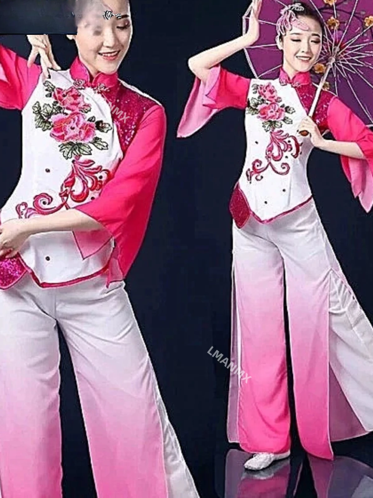 New set of ethnic performance costumes for adults, women, middle-aged and elderly square dancing fans, dance costumes