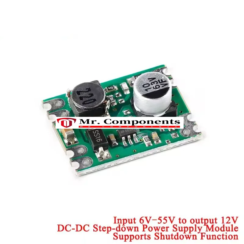 1Pcs Mini DC-DC Step Down Voltage Converter 0.6A 6V-55V to 3.3V/5V/9V/12V Output 600mA Buck Power Supply Module PCB Board New