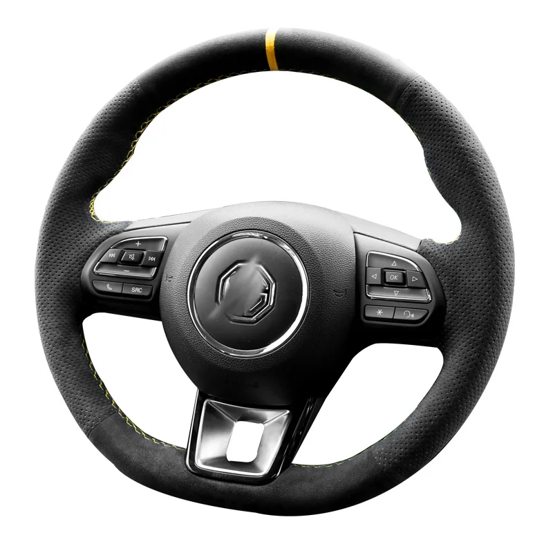 

For MG6 ZS GS MG5 Real Alcantara DIY Hand Sewn Steering Wheel Handle Cover