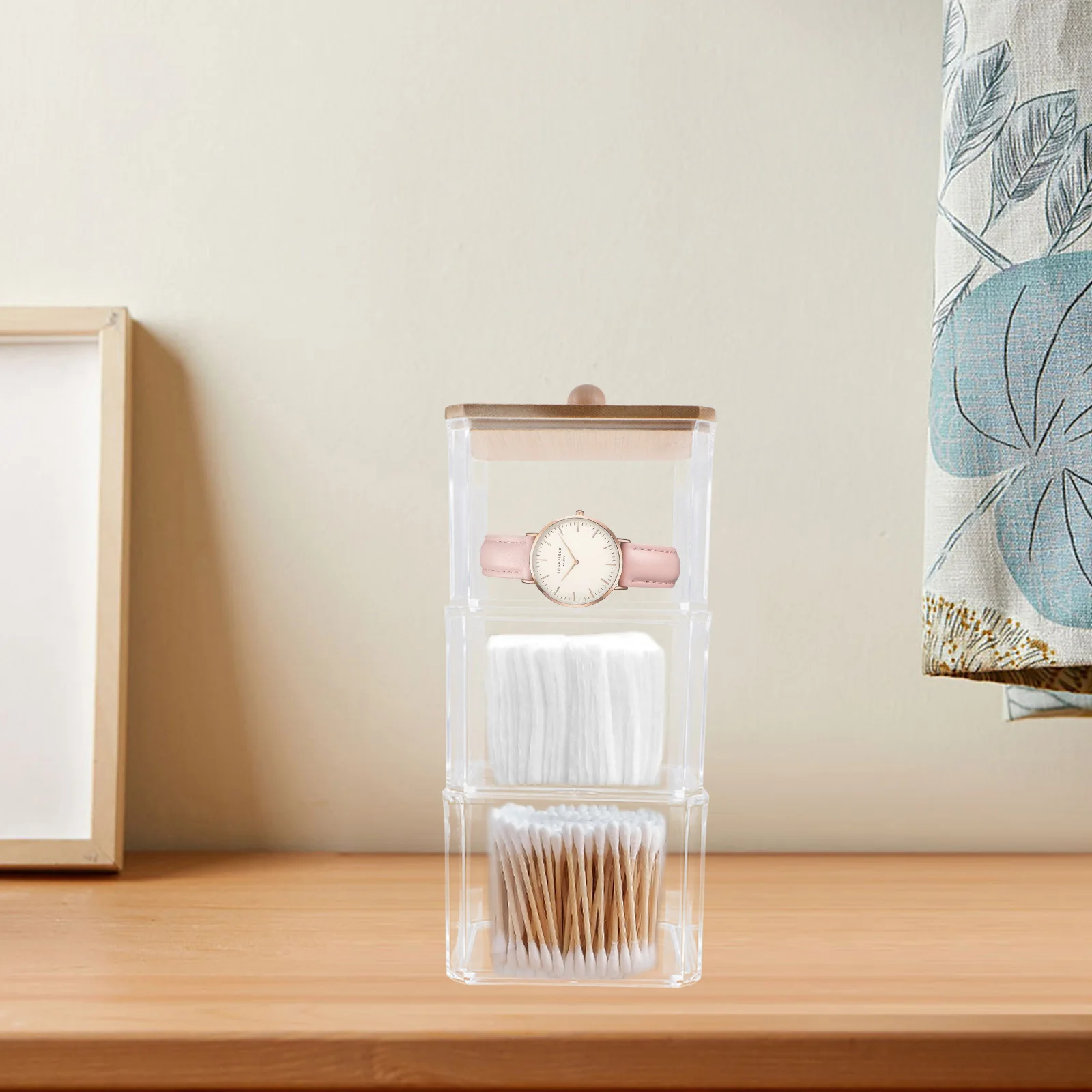 

3 Layers Stackable Coffee Filter Bowl Storage Box For Cotton Pads Organizers Swab Containers Travel Jewelry Holder Plastic Small