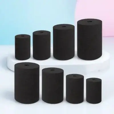 ฟองน้ำหมุนสำหรับทำแก้ว 8 ชิ้น ฟองน้ำทรงกระบอกแบบหมุนได้ ใช้ซ้ำได้ ไม่เสียรูป สำหรับงานฝีมือ จับกระชับ