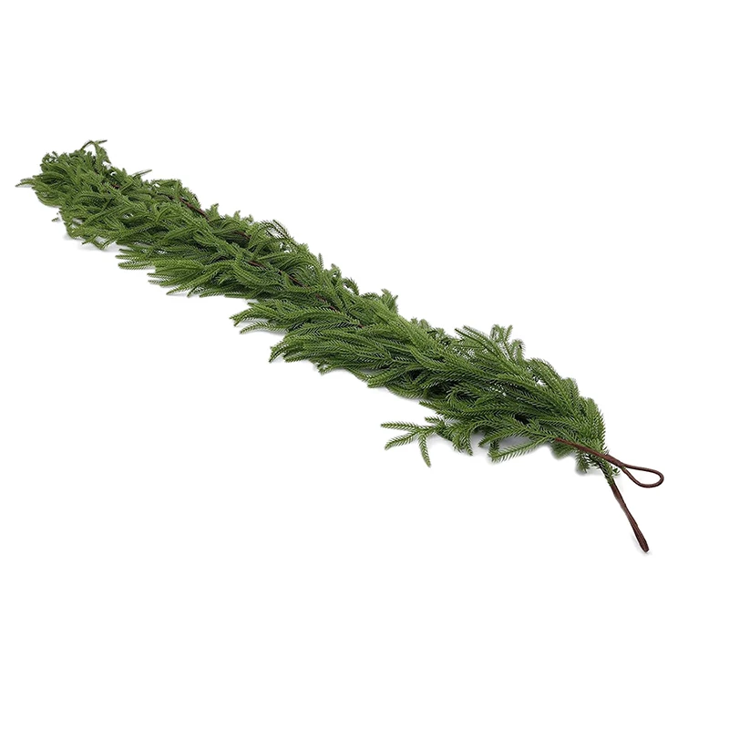 Simulation Pine Needle Cane Christmas Decoration Cypress Leaf Pine Tree Fox Pine Door Hanging Wreath Wall Hanging