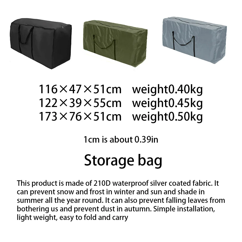 収納袋 防水 SurfaceOxford 生地 キャリングケース 取り付けが簡単 ポーチ アウトドア シーズン ポータブル ブラック 122×39×55cm