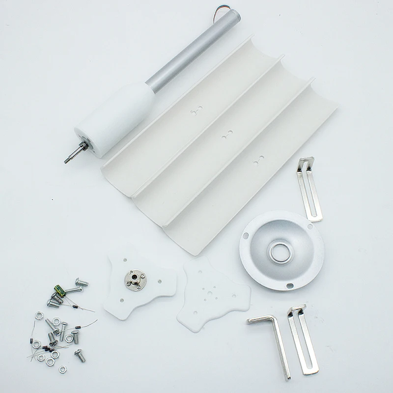 Vertical Axis Wind Turbine Model Three-phase Permanent Magnet Generator Windmill Toy Night Light Making DIY Display