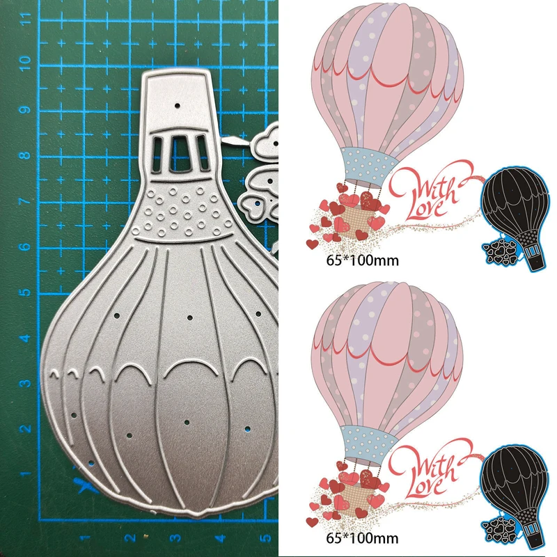 Hot Air Balloon Metal Cutting Dies Stencil Scrapbooking Diy Album Stamp Paper Card Embossing Decor Craft Knife Mould