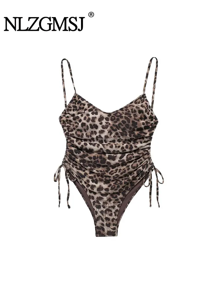TRAF-Combinaison de batterie pour femme, Corset à lacets, Plis, Chic, Slim, Sexy, Rue, Été, 2024