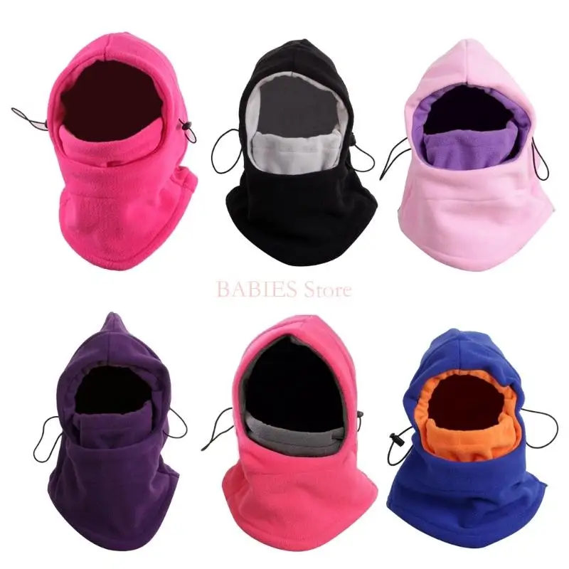 

C9GB Neck Warmer Thick Thermal Ski Cycling Face Mask Caps Children Balaclavas Hat Hood Cover Winter Full Face Cover