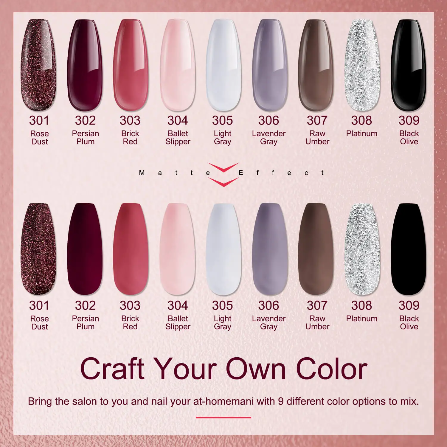 9色のクリスマスカラージェルポリッシュセット、赤、黒、シルバーシェード、ベース、グロッシー、マット、トップコート付き、ホームDIYネイルアート、マニキュアギフトセット