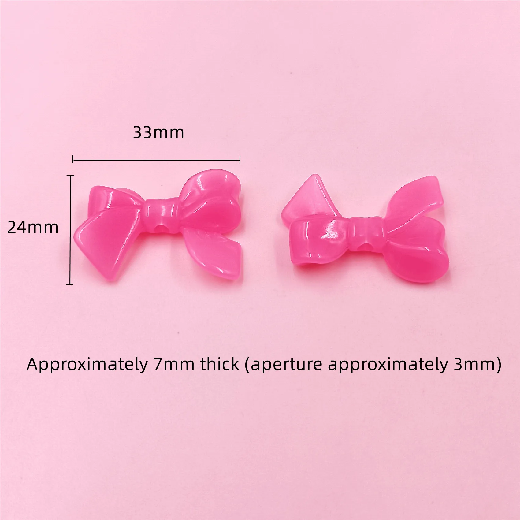 10pcs Macaron DIY Semi Transparent Jelly Color Acrylic Bowknots
