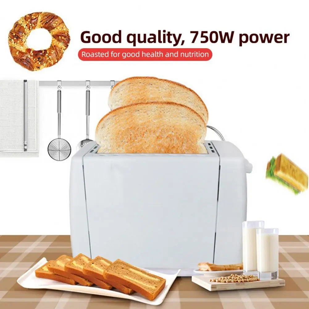 Automatic Shutdown Toaster Easy Clean Toaster Machine Powerful 750w Bread Machine Toaster with Wide Slots 6-stage for Toast