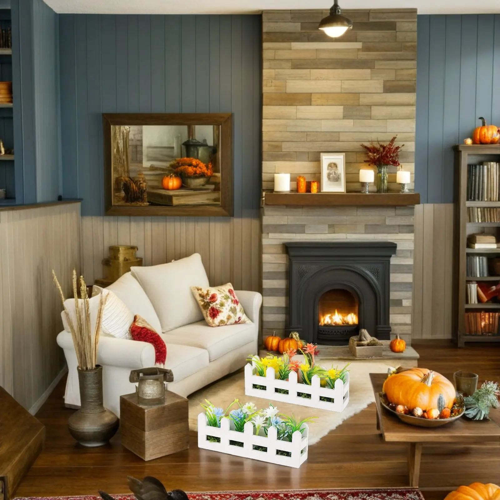 

Набор из 4 миниатюрных деревянных ограждений премиум-класса с имитацией суккулентов, идеально подходящих для ландшафтного дизайна кукольных домиков и бонсай